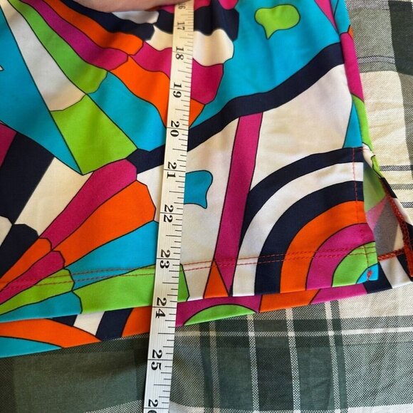 Jude Connally Blouse Top Sz S Multicolor Abstract Resort Stretch Off Shoulder - Picture 10 of 10